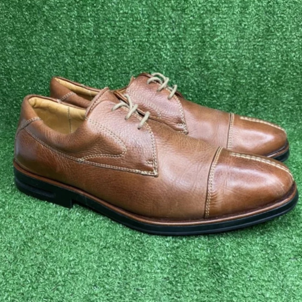 Sandro‎ Brown Cognac MEN Split Toe Laceup Casual Comfort Sole Shoes Size 11.5 D